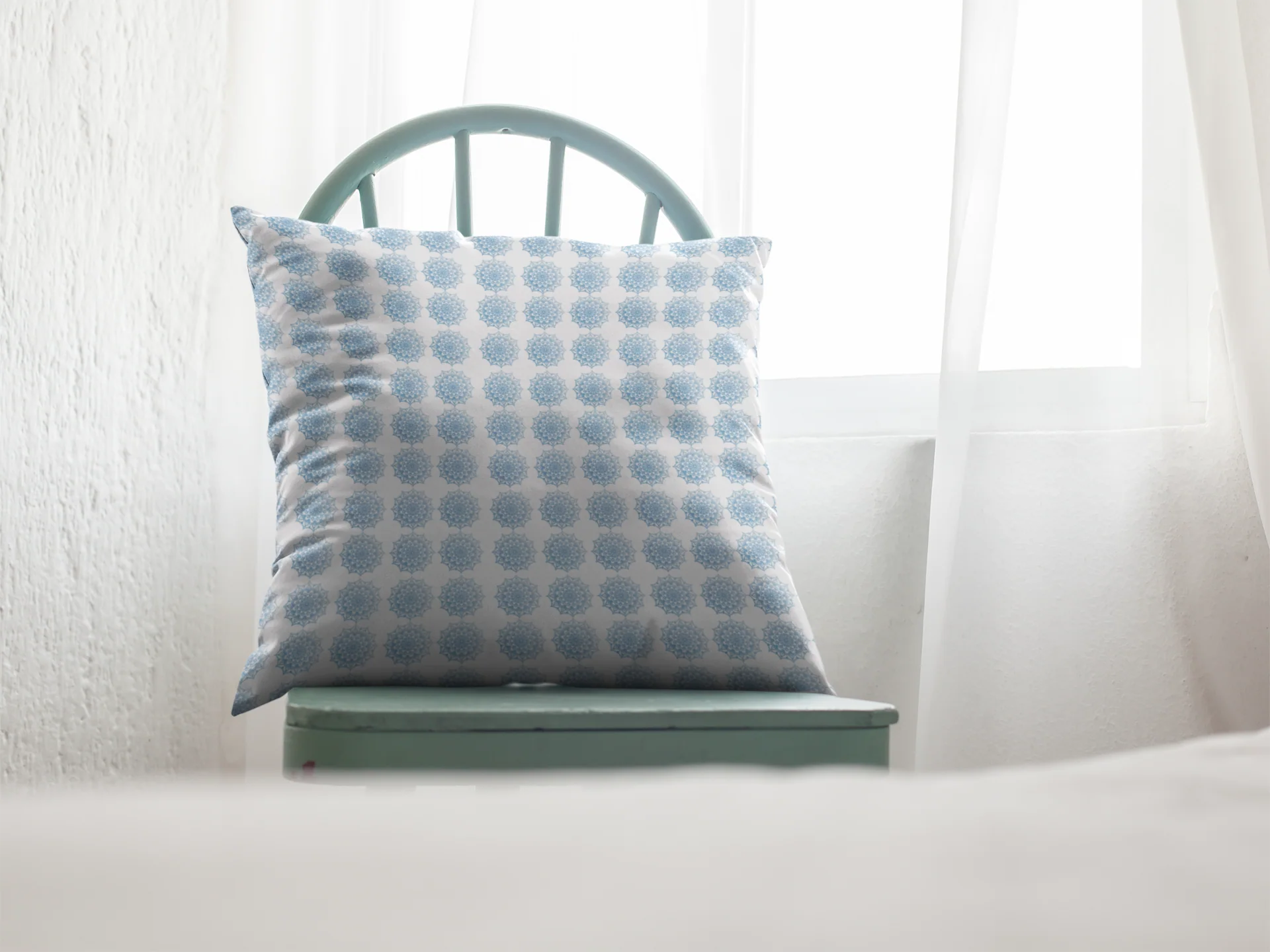 Printed Ethnic Cushion Cover with Filler Included ( 12 inch x 12 inch ) - Image 2