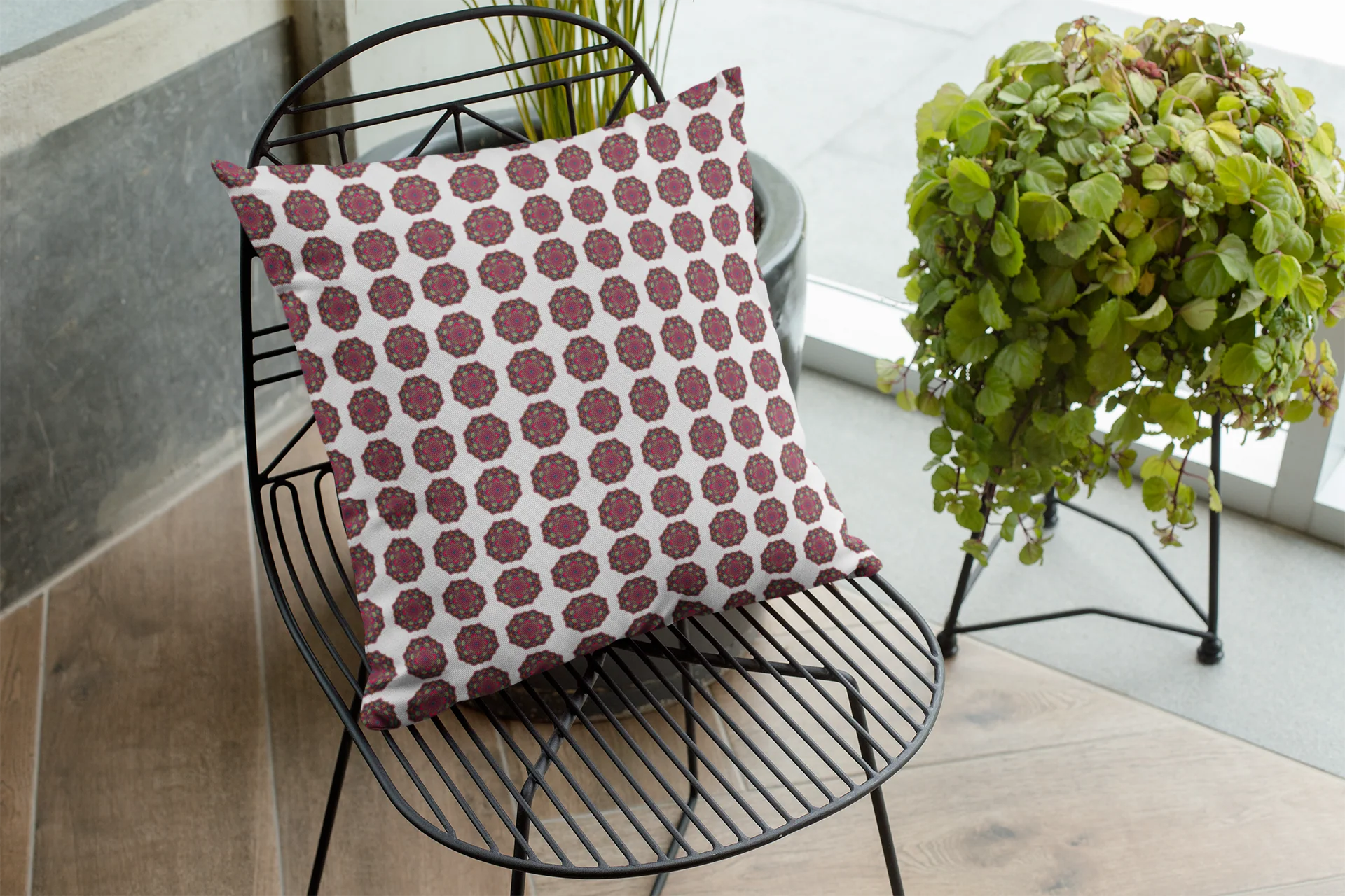 Printed Ethnic Cushion Cover with Filler Included ( 12 inch x 12 inch ) - Image 11