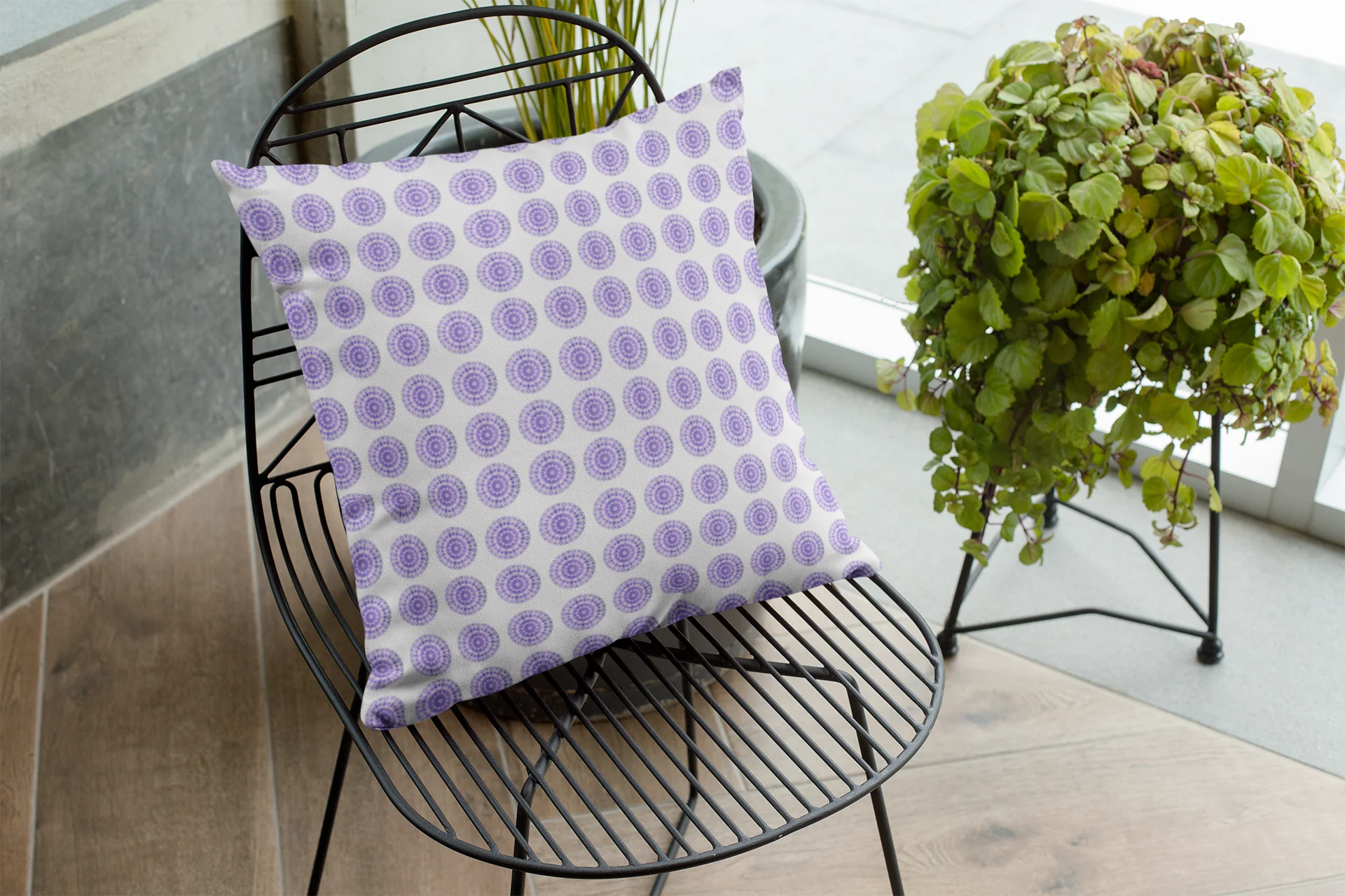 Printed Ethnic Cushion Cover with Filler Included ( 12 inch x 12 inch ) - Image 3