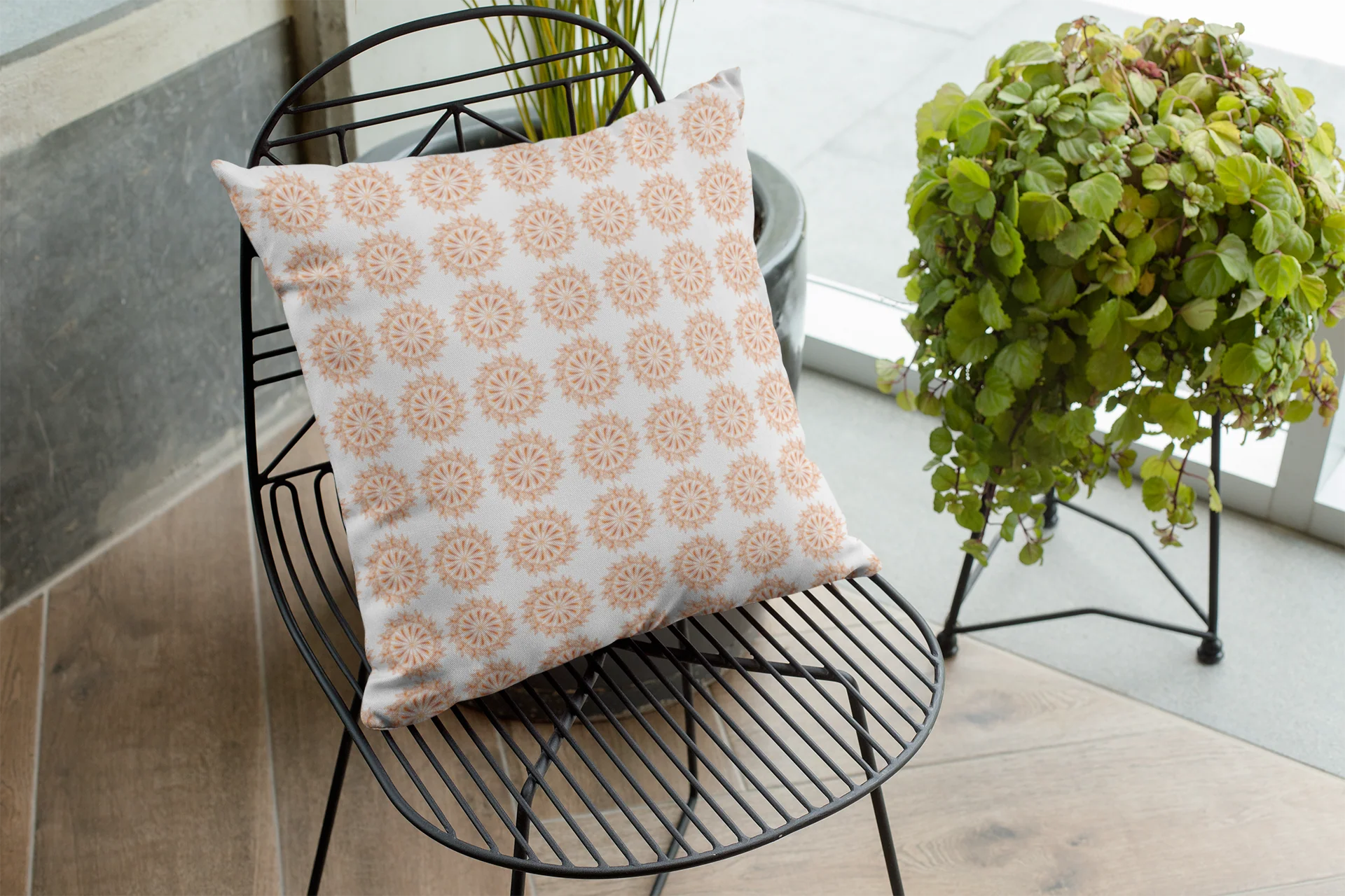 Printed Ethnic Cushion Cover with Filler Included ( 12 inch x 12 inch ) - Image 2