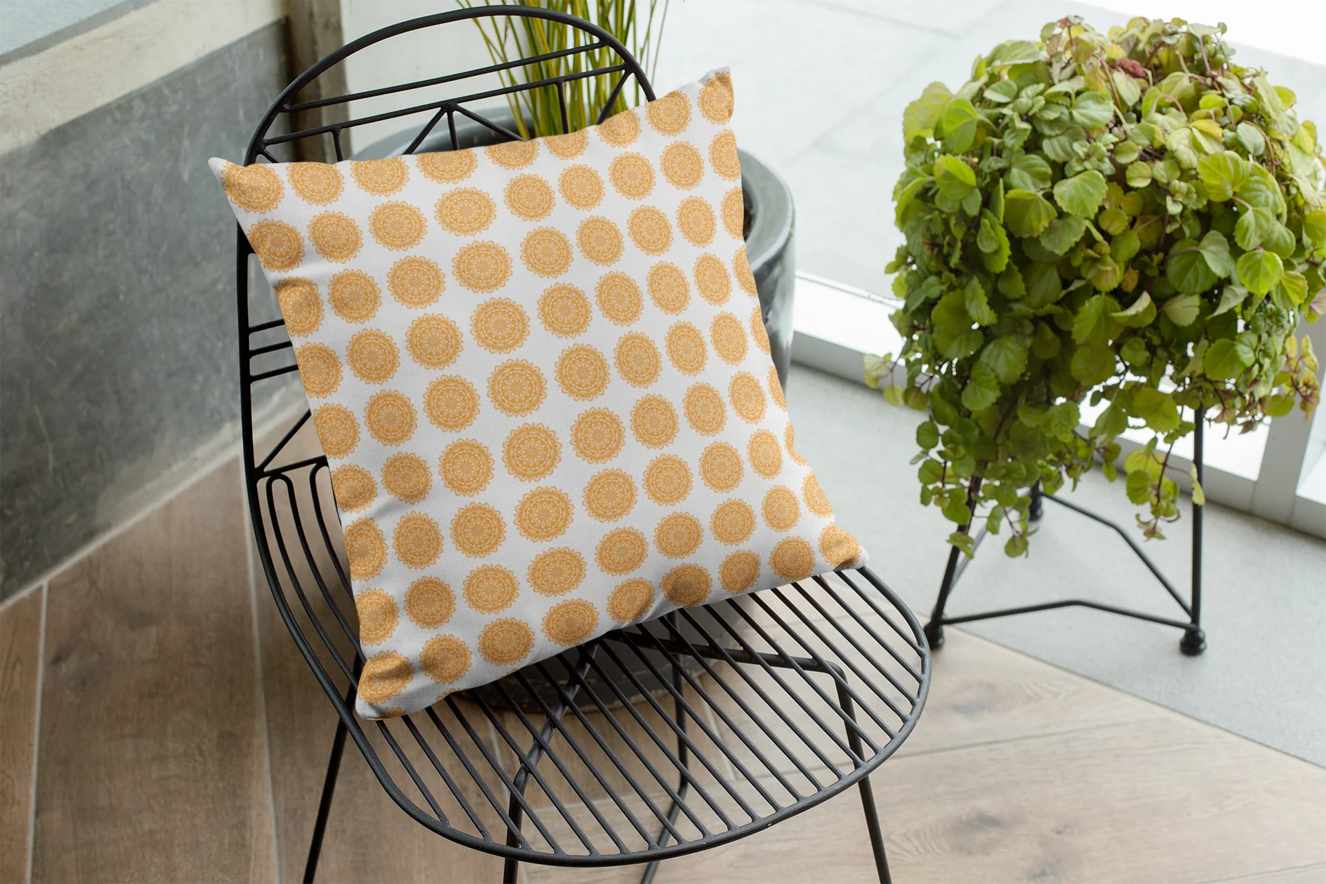 Printed Ethnic Cushion Cover with Filler Included ( 12 inch x 12 inch ) - Image 3