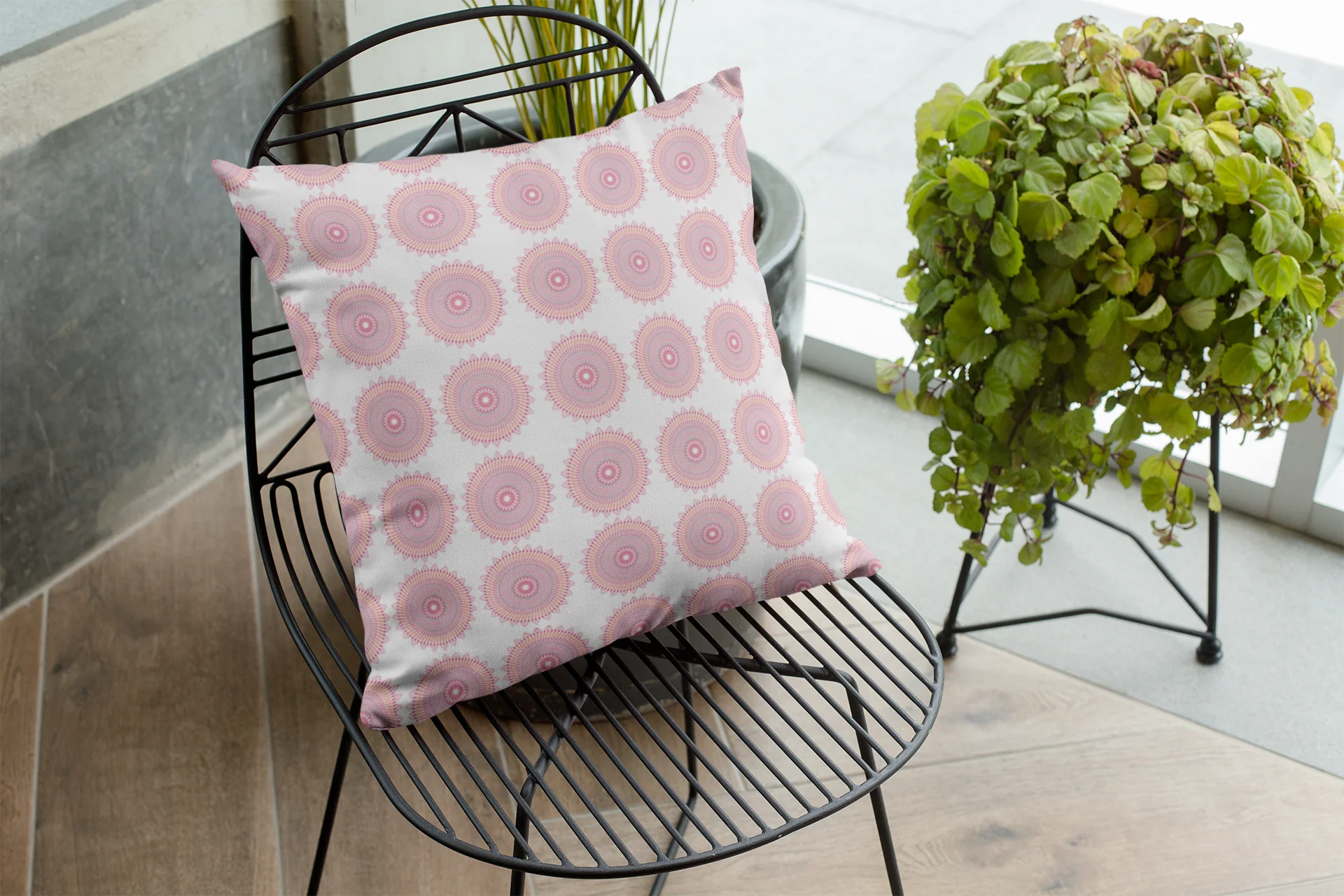 Printed Ethnic Cushion Cover with Filler Included ( 12 inch x 12 inch ) - Image 3