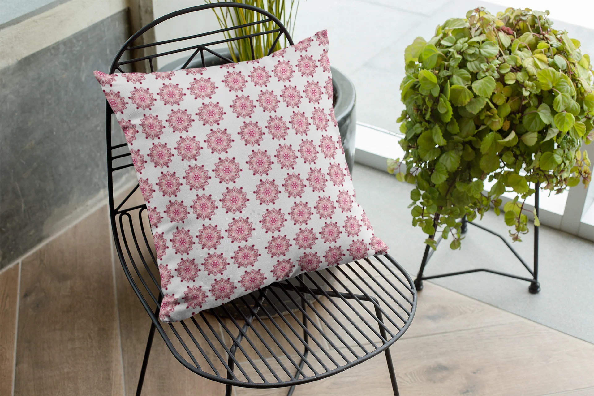 Printed Ethnic Cushion Cover with Filler Included ( 12 inch x 12 inch ) - Image 3
