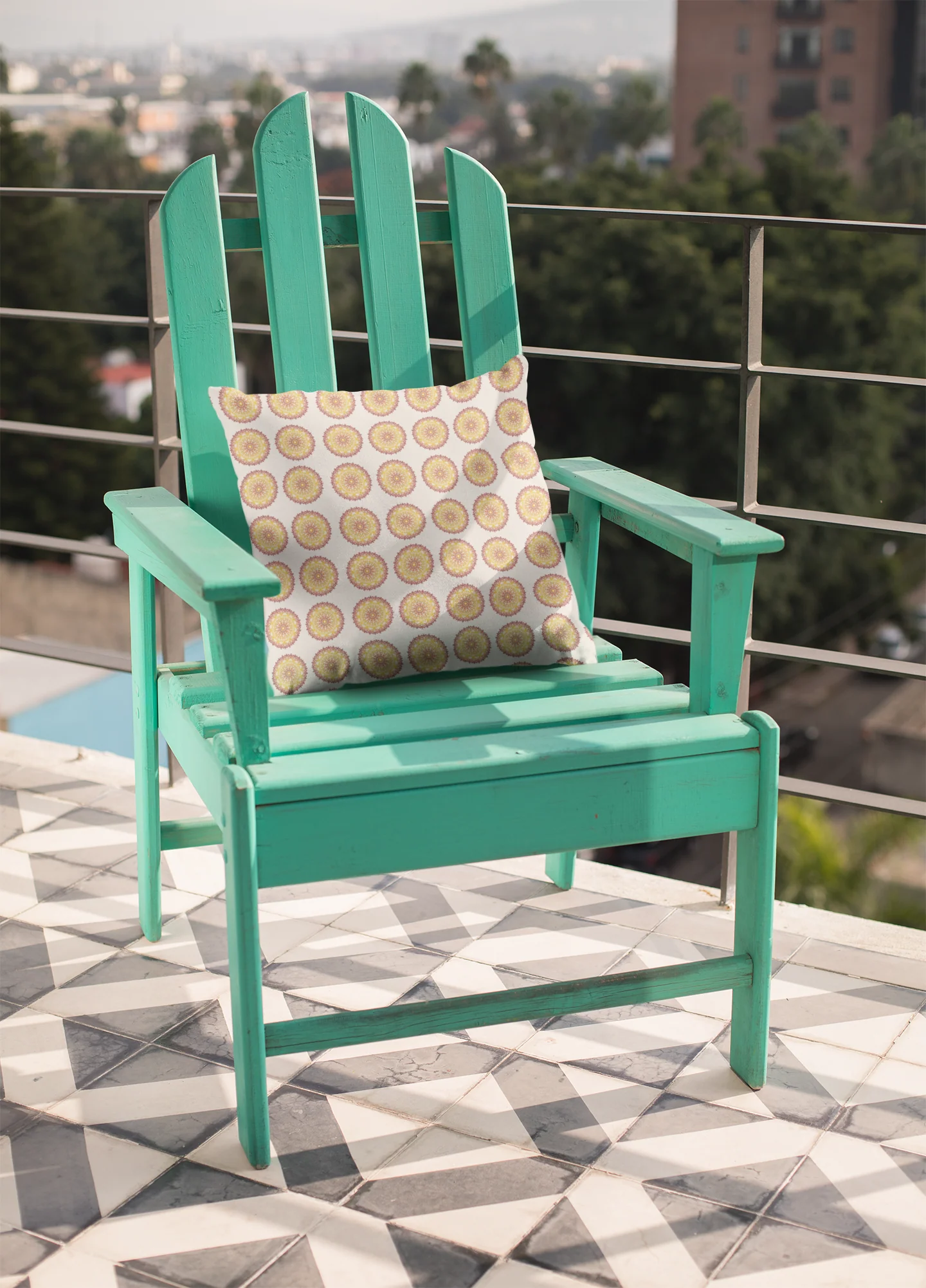 Printed Ethnic Cushion Cover with Filler Included ( 12 inch x 12 inch ) - Image 3