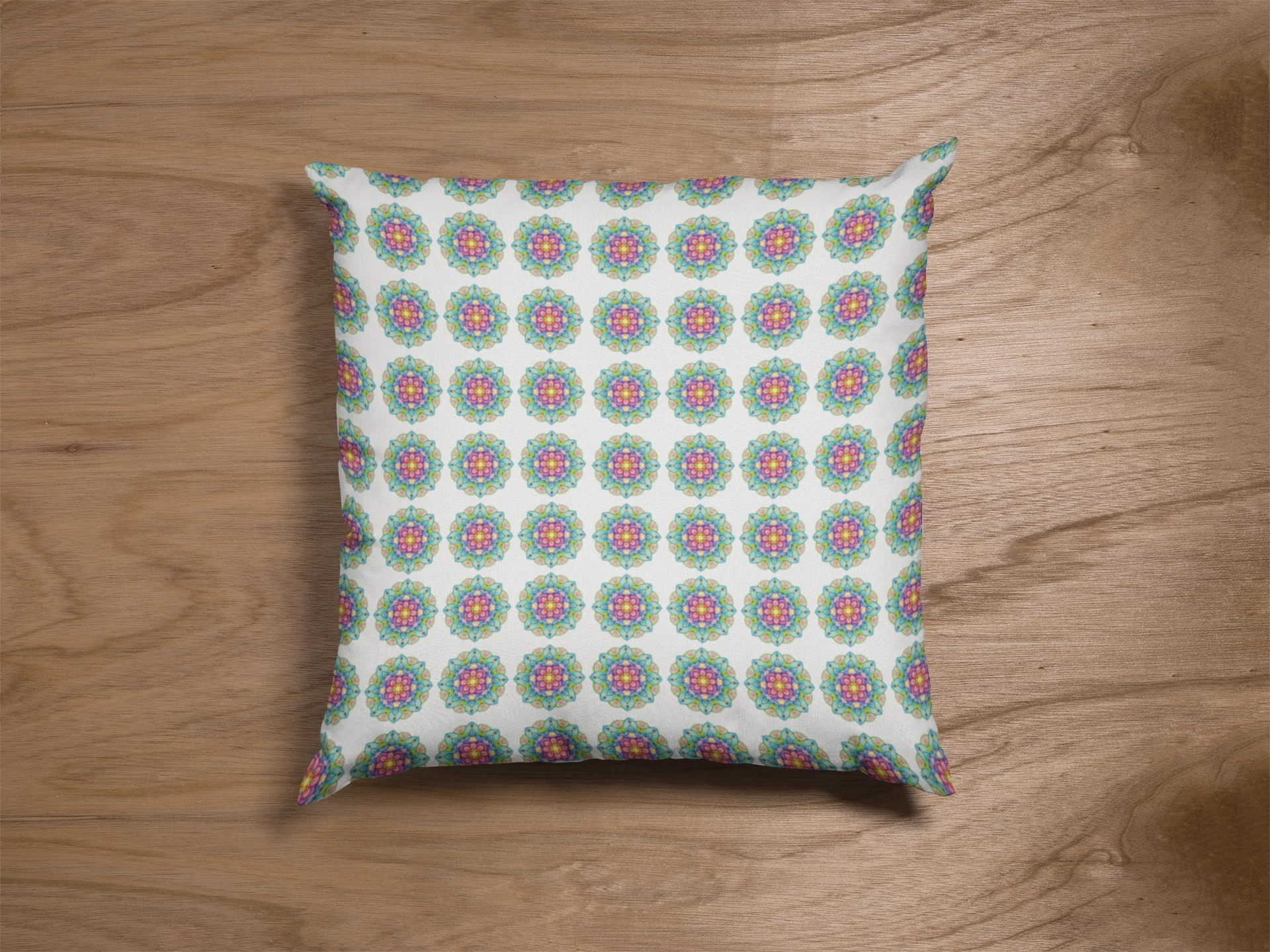 Printed Ethnic Cushion Cover with Filler Included ( 12 inch x 12 inch )