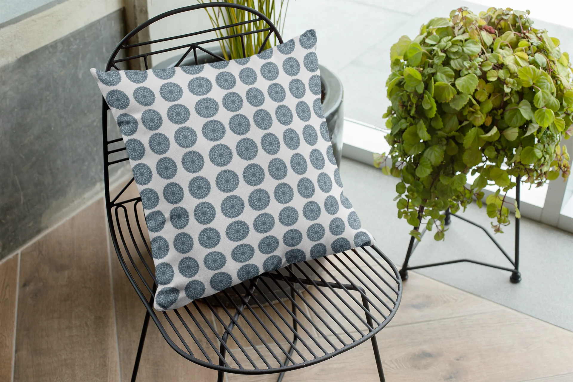 Printed Ethnic Cushion Cover with Filler Included ( 12 inch x 12 inch ) - Image 3