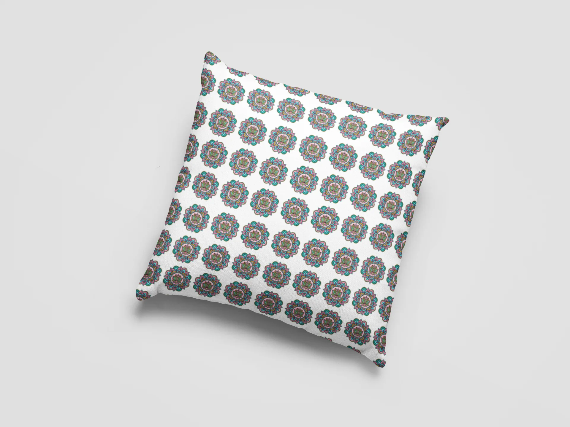 Printed Ethnic Cushion Cover with Filler Included ( 12 inch x 12 inch ) - Image 4