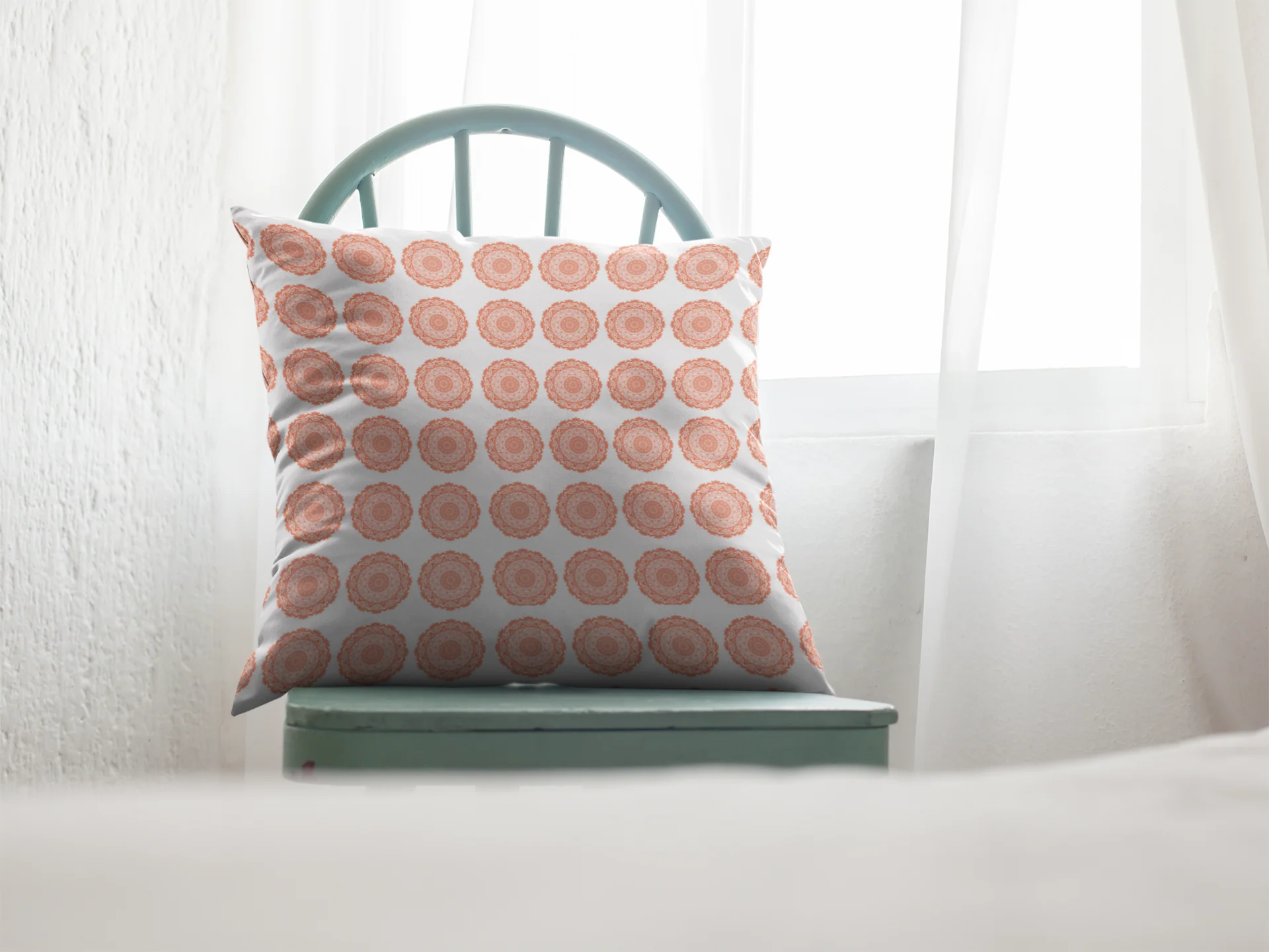 Printed Ethnic Cushion Cover with Filler Included ( 12 inch x 12 inch ) - Image 2