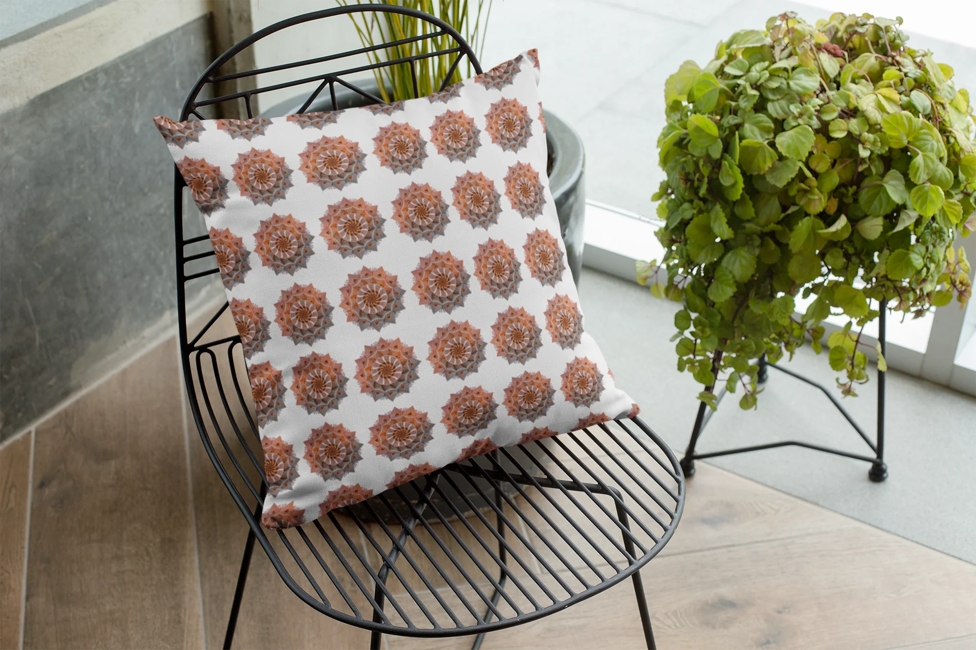 Printed Ethnic Cushion Cover with Filler Included ( 12 inch x 12 inch ) - Image 3