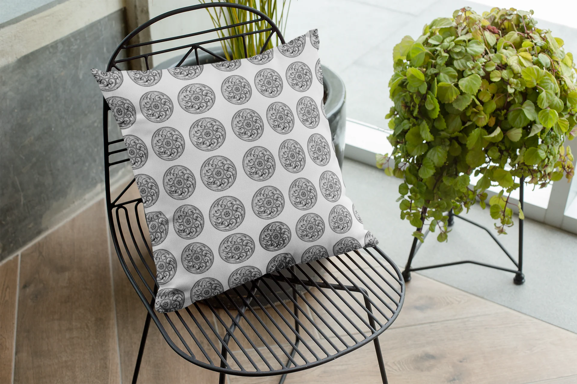Printed Ethnic Cushion Cover with Filler Included ( 12 inch x 12 inch ) - Image 3