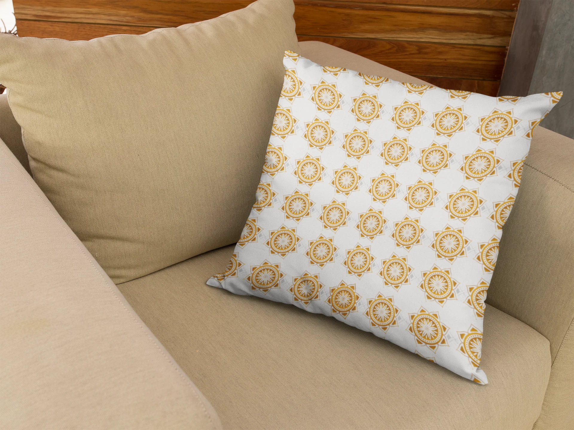 Printed Ethnic Cushion Cover with Filler Included ( 12 inch x 12 inch ) - Image 3