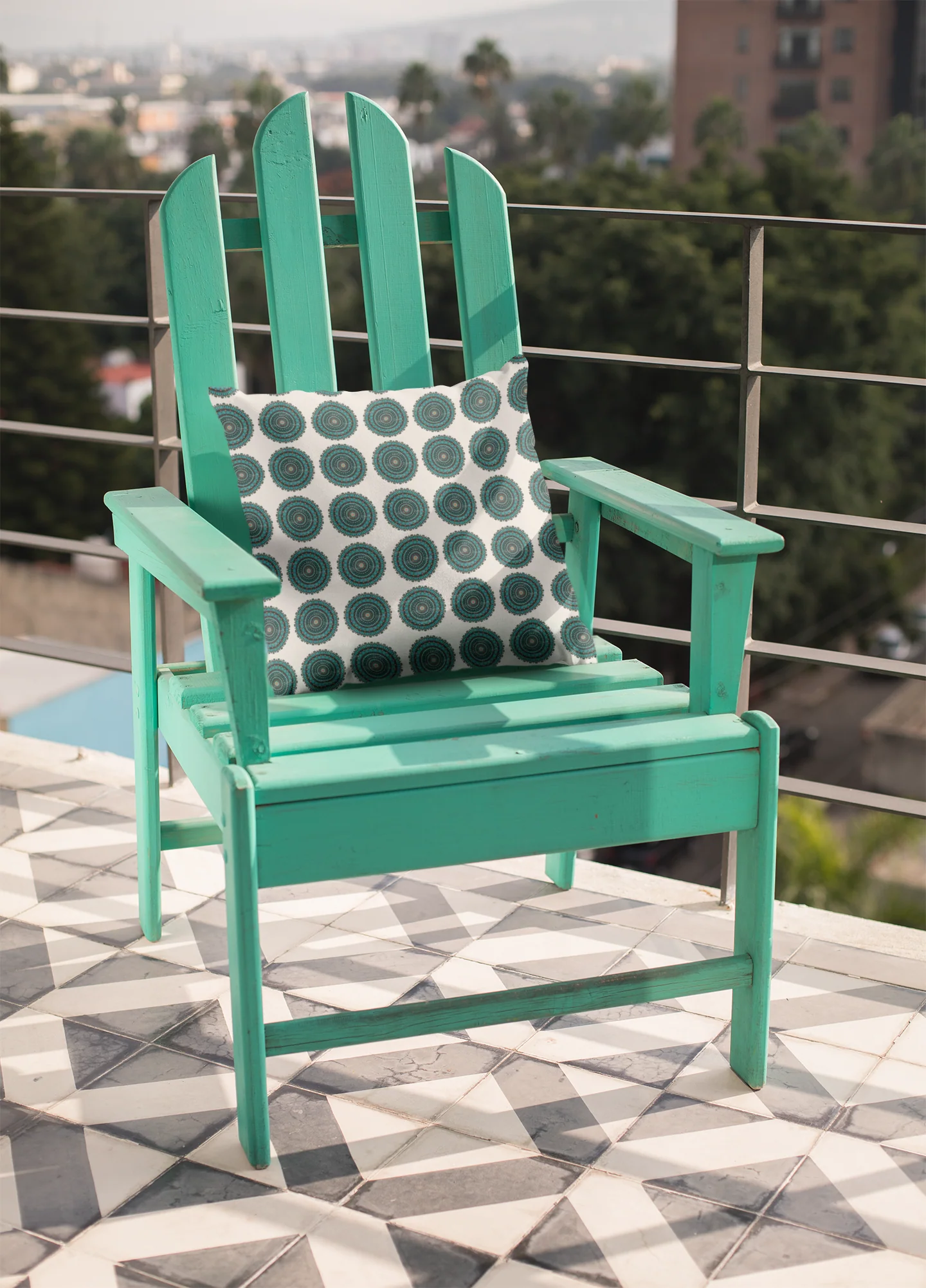 Printed Ethnic Cushion Cover with Filler Included ( 12 inch x 12 inch ) - Image 3