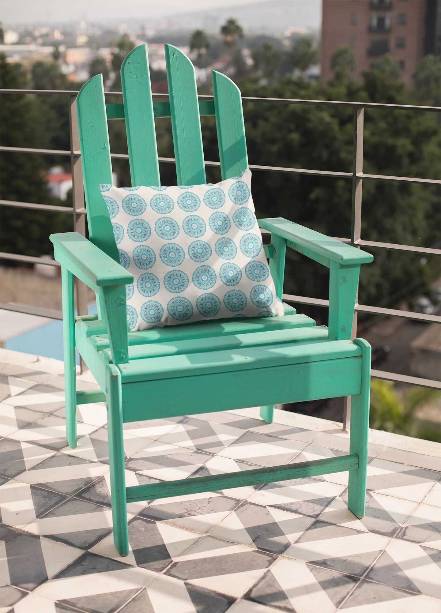 Printed Ethnic Cushion Cover with Filler Included ( 12 inch x 12 inch ) - Image 3