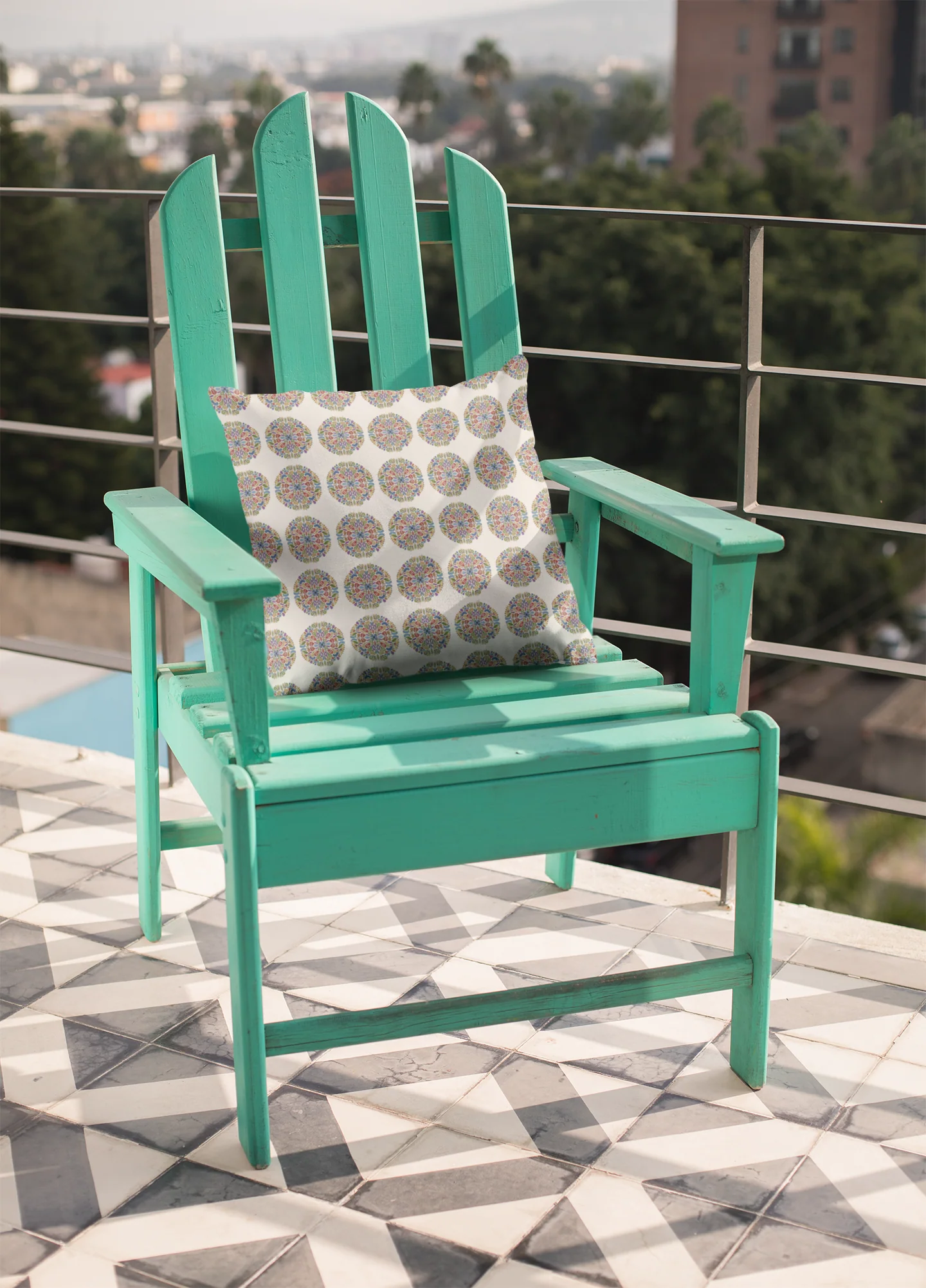 Printed Ethnic Cushion Cover with Filler Included ( 12 inch x 12 inch ) - Image 3