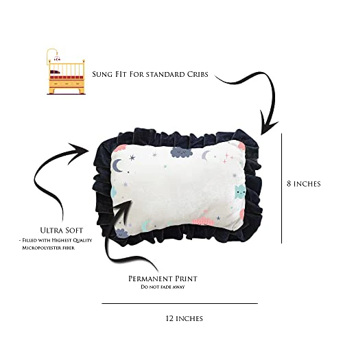 Prints and Cuts Awesome Day Infants Head Shape Ultra Soft Pillow for Kids/Toddler/Baby (0-2 Years) - Image 2