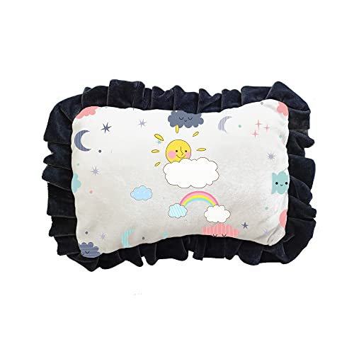 Prints and Cuts Sun and Rainbow Infants Head Shape Ultra Soft Pillow for Kids/Toddler/Baby (0-2 Years)