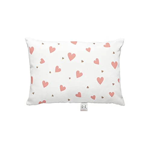 Prints and Cuts Toddler/Baby/New Born Pillow with Extra Soft Pillow Cover - Heart Art - 9" x 12" - Baby Pillow for Bedding, Bed Set - (Set of 1)