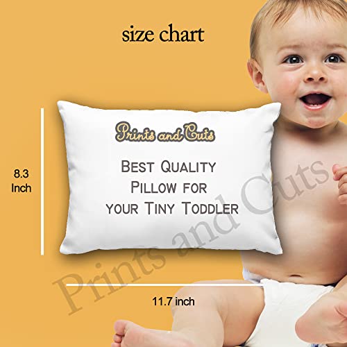 Prints and Cuts Toddler/Baby/New Born Pillow with Extra Soft Pillow Cover - Lets Party - 9" x 12" - Baby Pillow for Bedding, Bed Set - (Set of 1) - Image 3