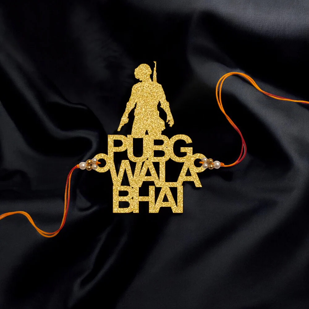 Pubg Wala Bhai Wooden Rakhi (Gamer) - Image 2
