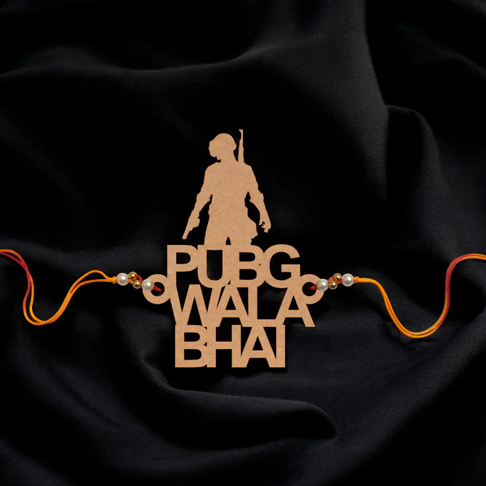 Pubg Wala Bhai Wooden Rakhi (Gamer) - Image 3