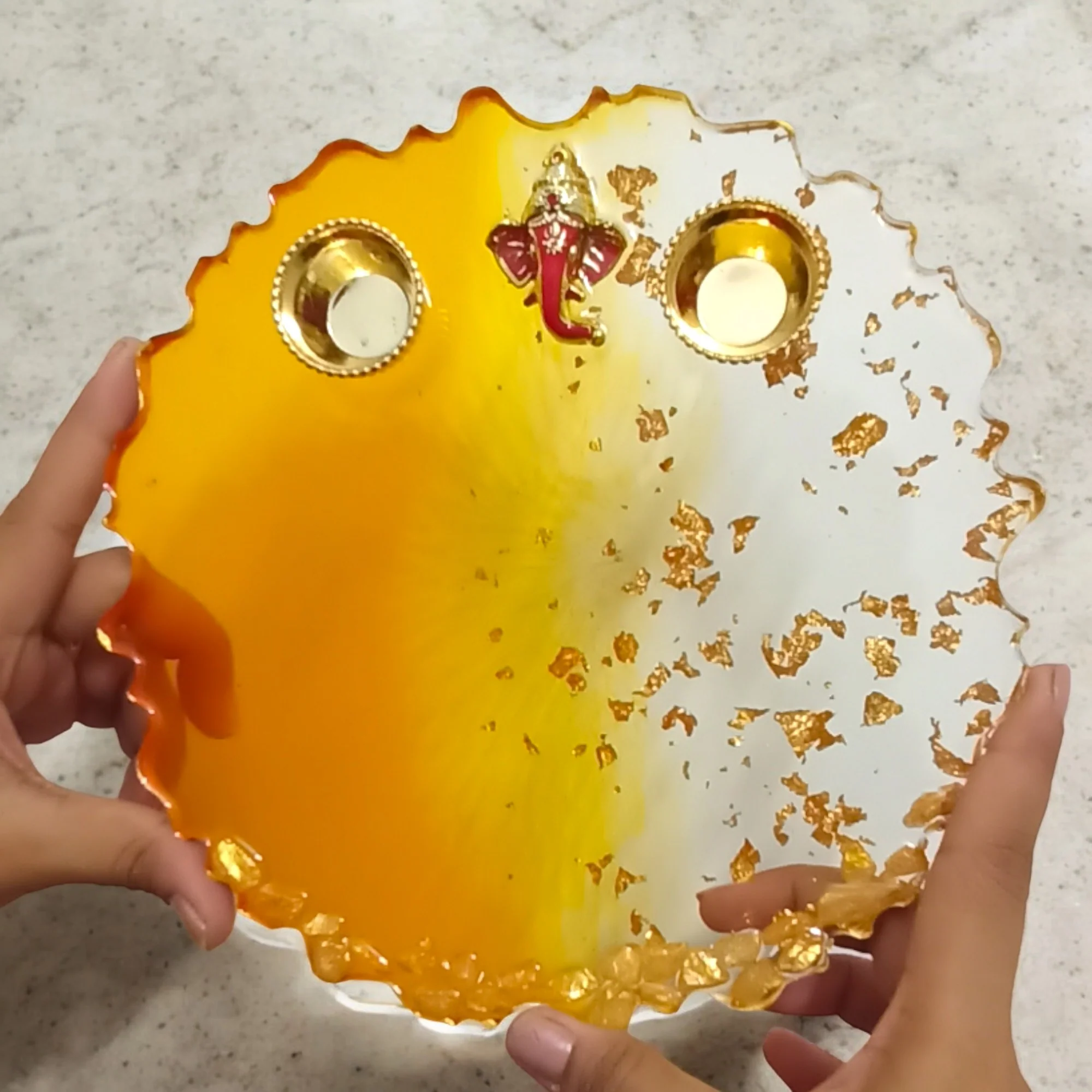 Resin Ganesha Pooja Thali / Rakhi Platter - Image 5