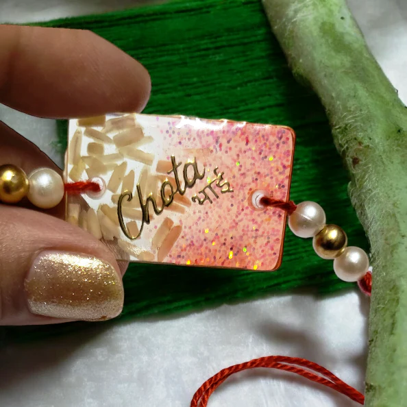 Resin Rakhi for Rakshabandhan ( Cosmic Red Collection ) - Image 2