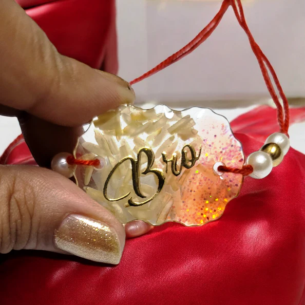 Resin Rakhi for Rakshabandhan ( Cosmic Red Collection ) - Image 5