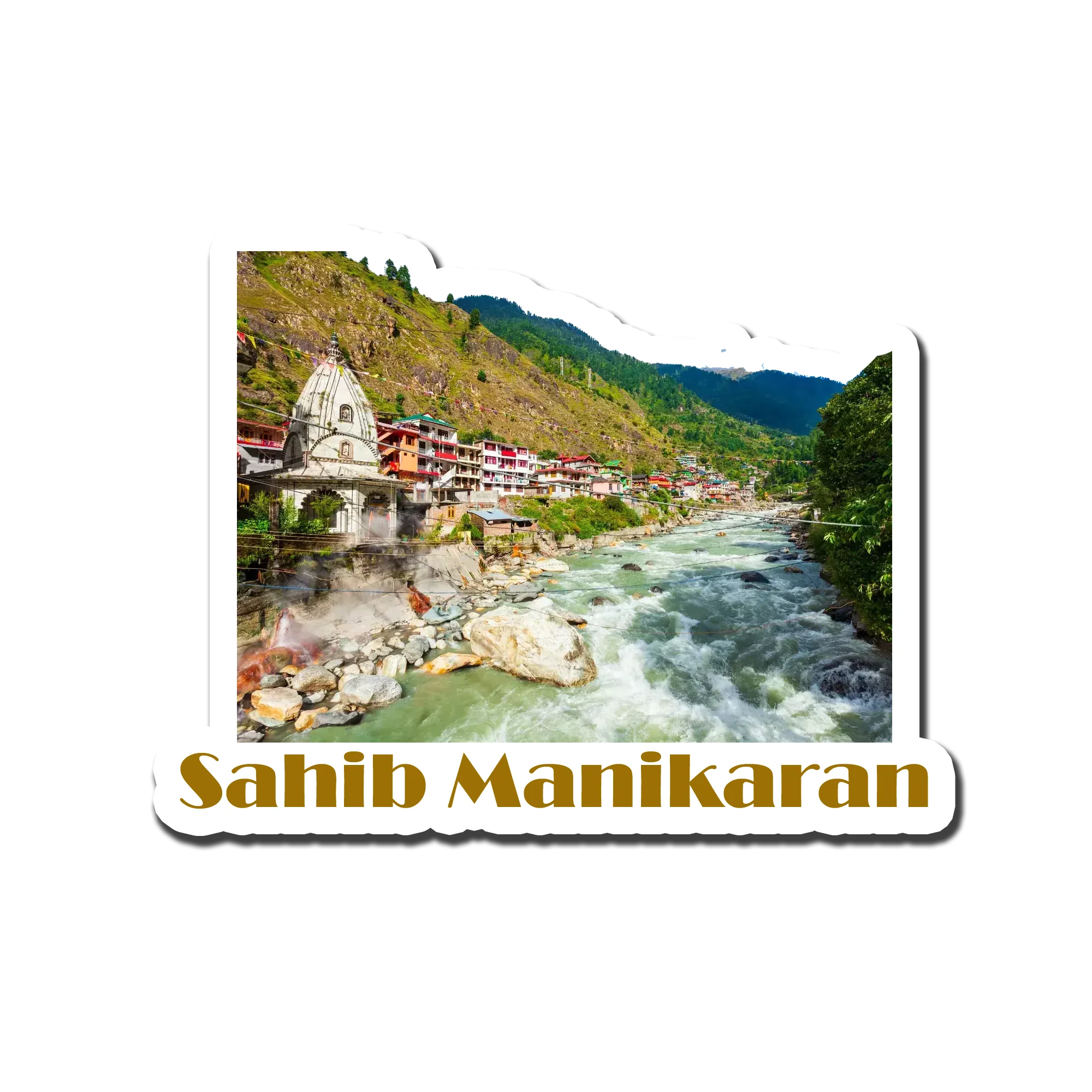 Sahib Manikaran Scenery Souvenir Fridge Magnet