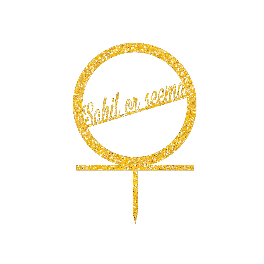 Sahil or Seema Customize cake topper - Image 3