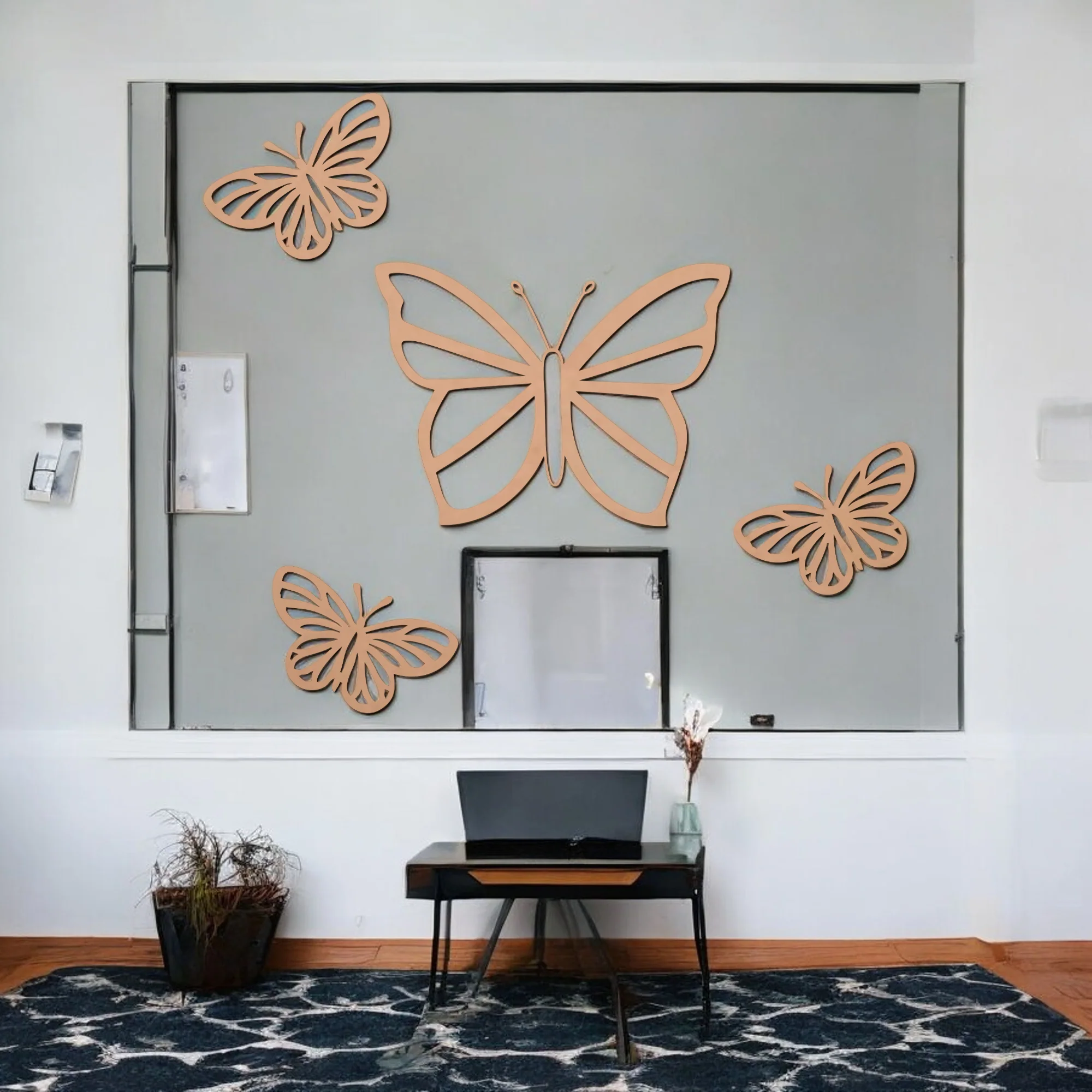 Set Of Butterfies MDF Wall Art For Home Decoration ,Living Room Bedroom Kids Room