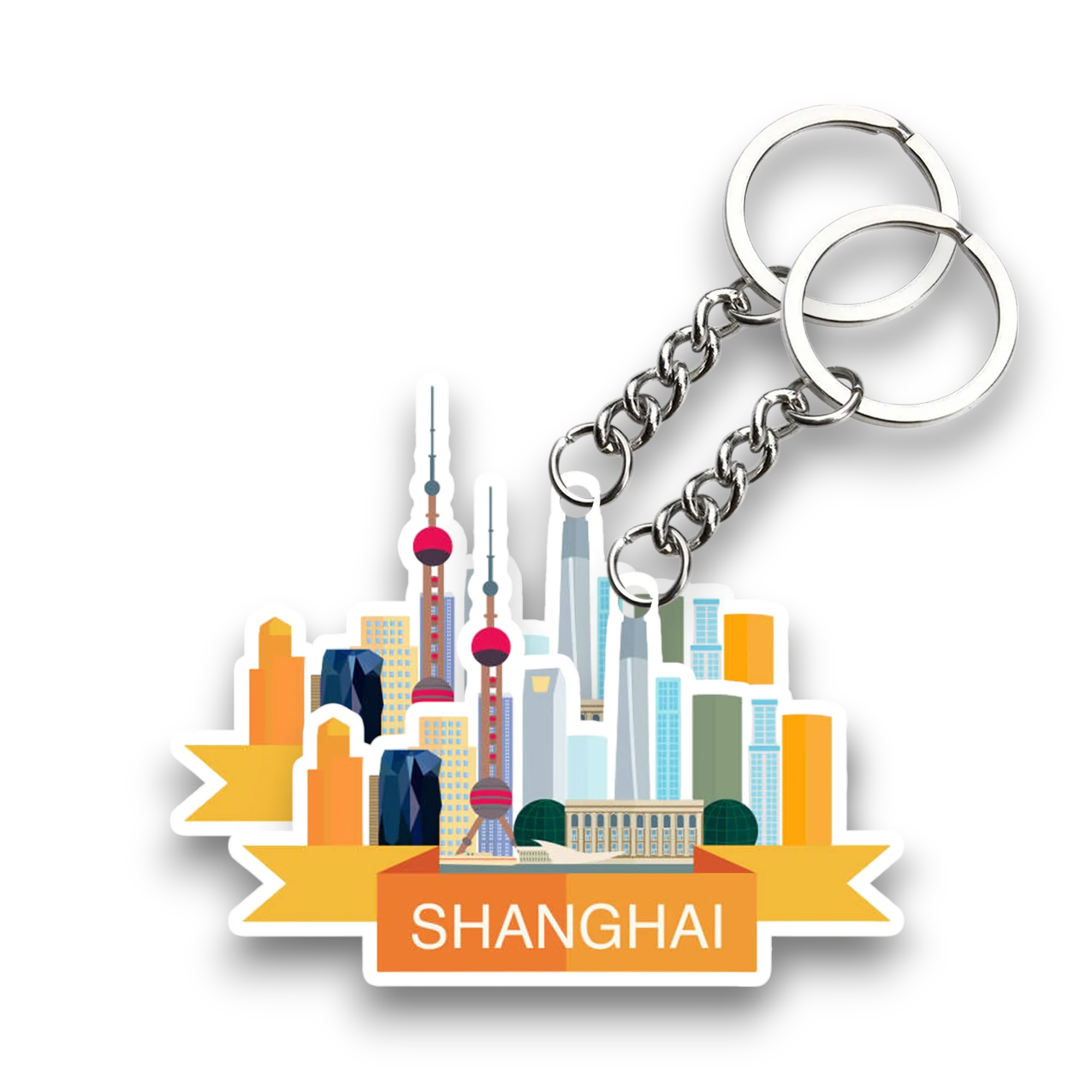 Shanghai Beautiful City Key chain ( Set of 2 ) - Image 2