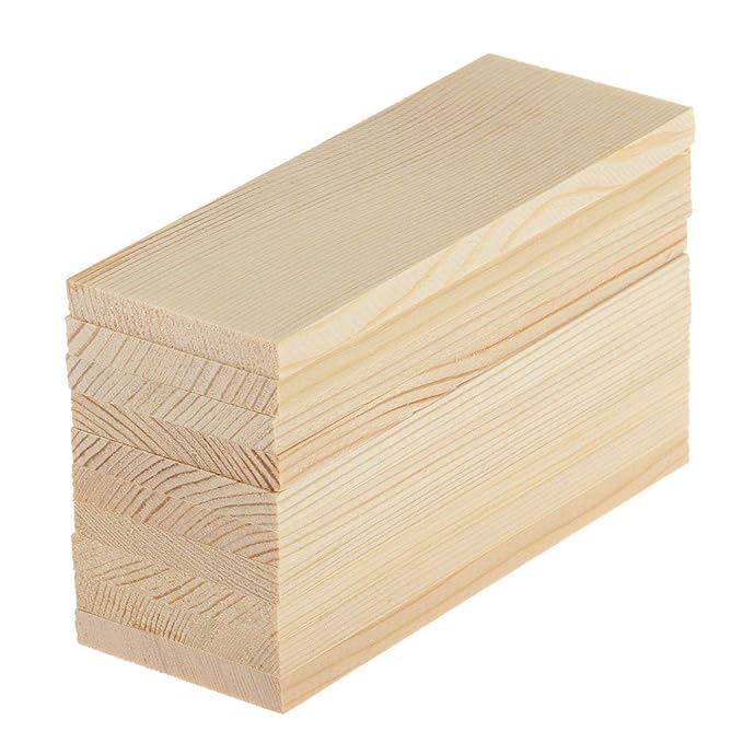 ShopTwiz 10 Pieces Natural Pine Wood Rectangle Board Panel for Arts Craft - Image 3