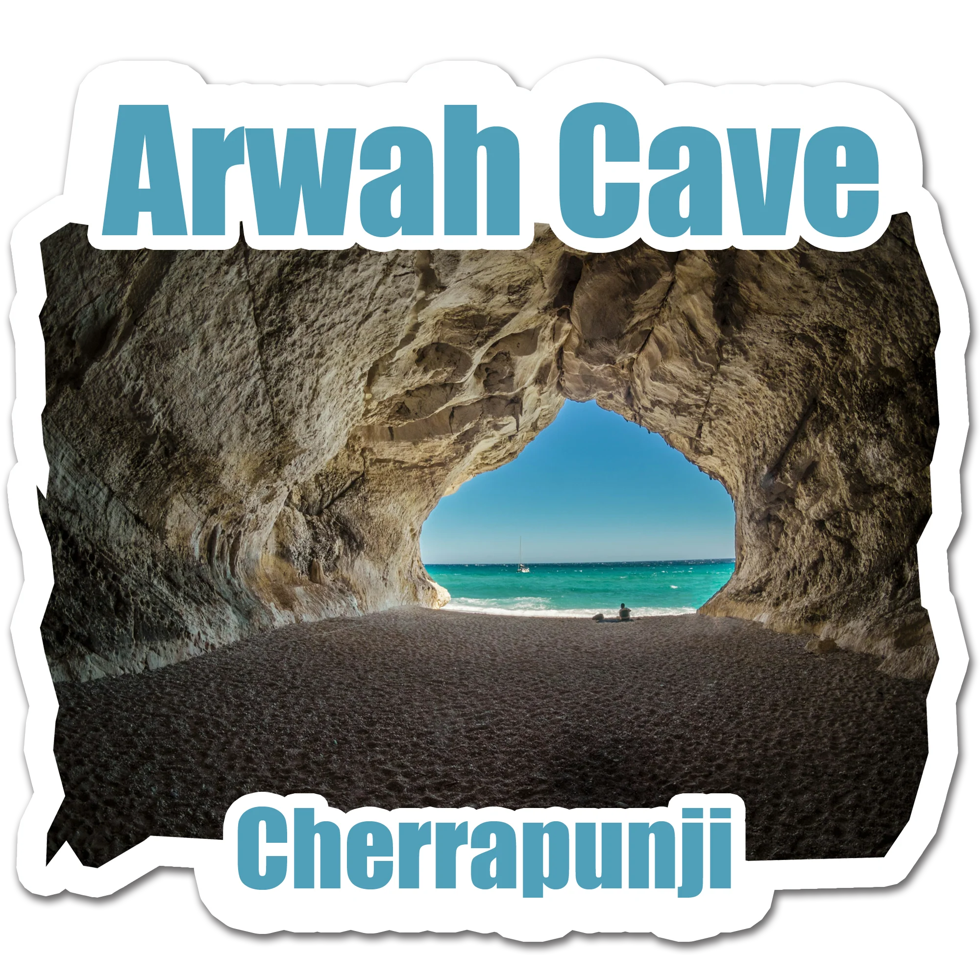 ShopTwiz Arwah Cave 2 (Cherrapunji) Awesome City Lovely Door Magnets And Fridge Magnet