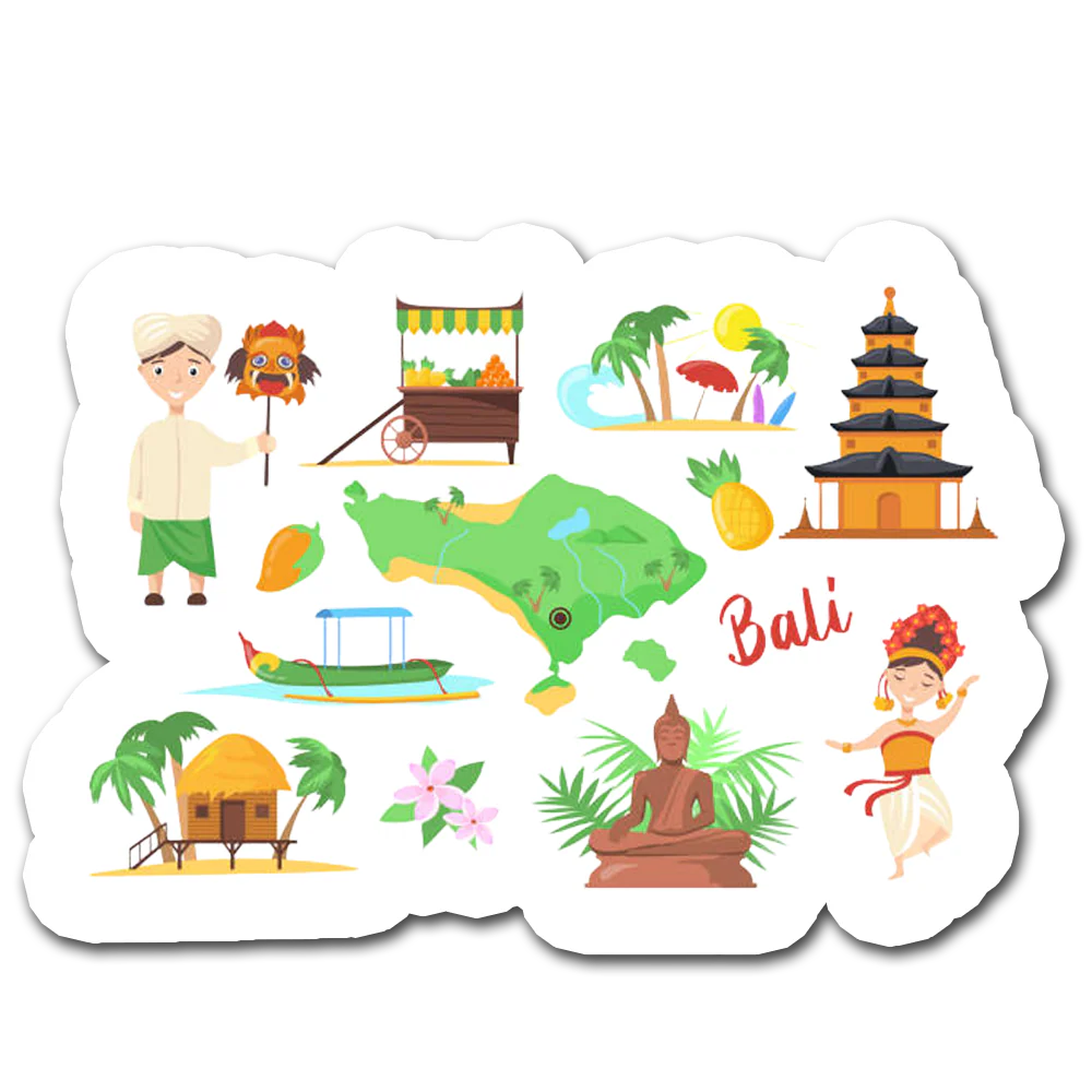 ShopTwiz Bali Amazing City Lovely Door Magnets And Fridge Magnet