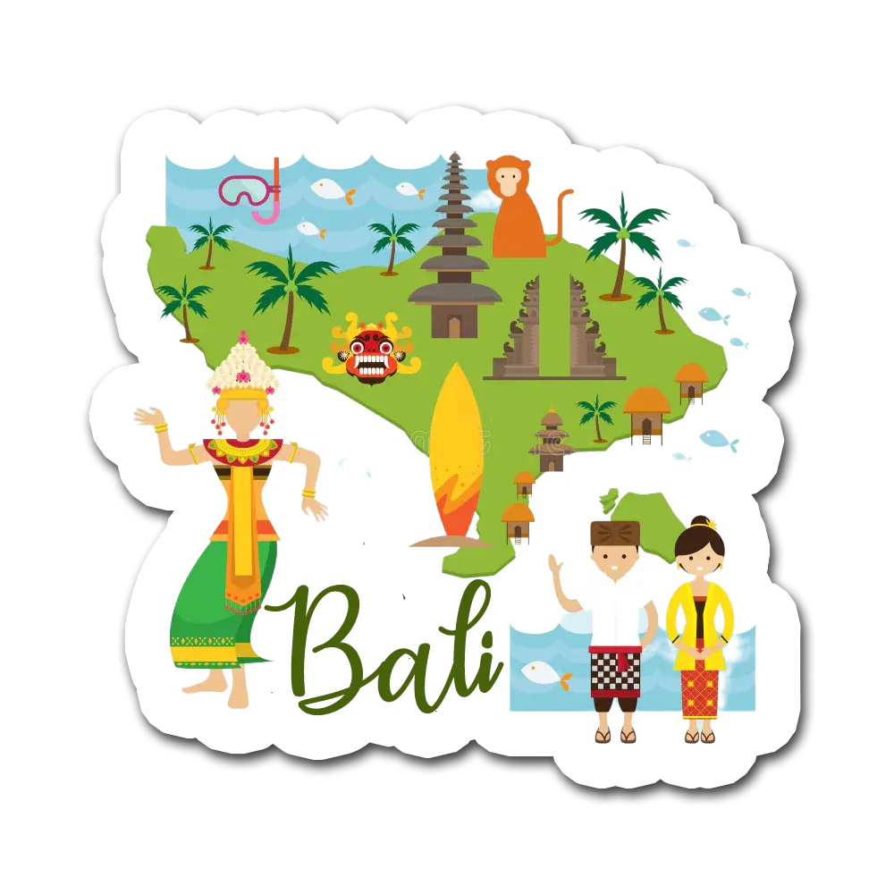 ShopTwiz Bali Awesome City Lovely Door Magnets And Fridge Magnet
