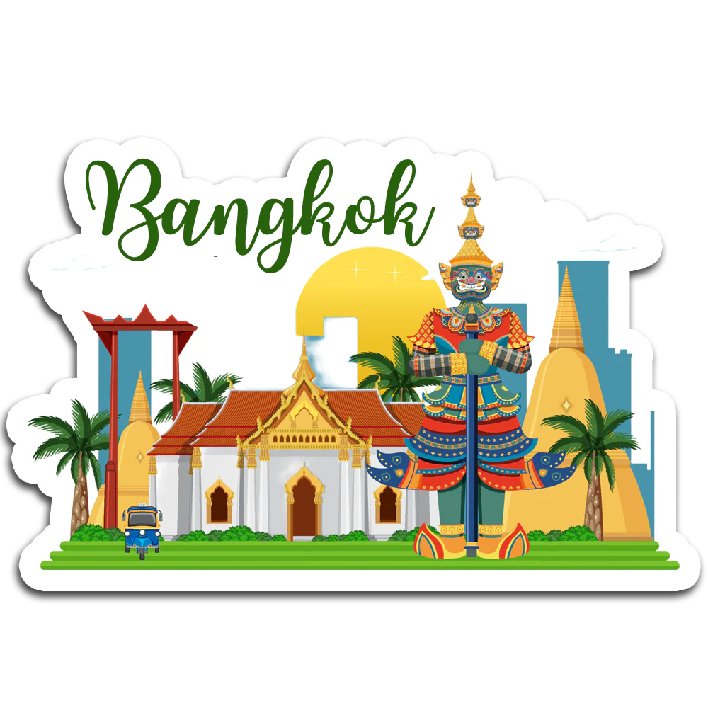 ShopTwiz Bangkok Amazing City Fridge Magnet And Beauty Door Magnets