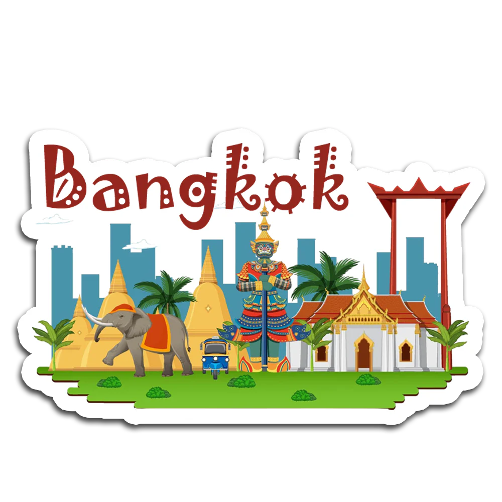ShopTwiz Bangkok Beauty Amazing City  Fridge Magnet And  Beauty Door Magnets