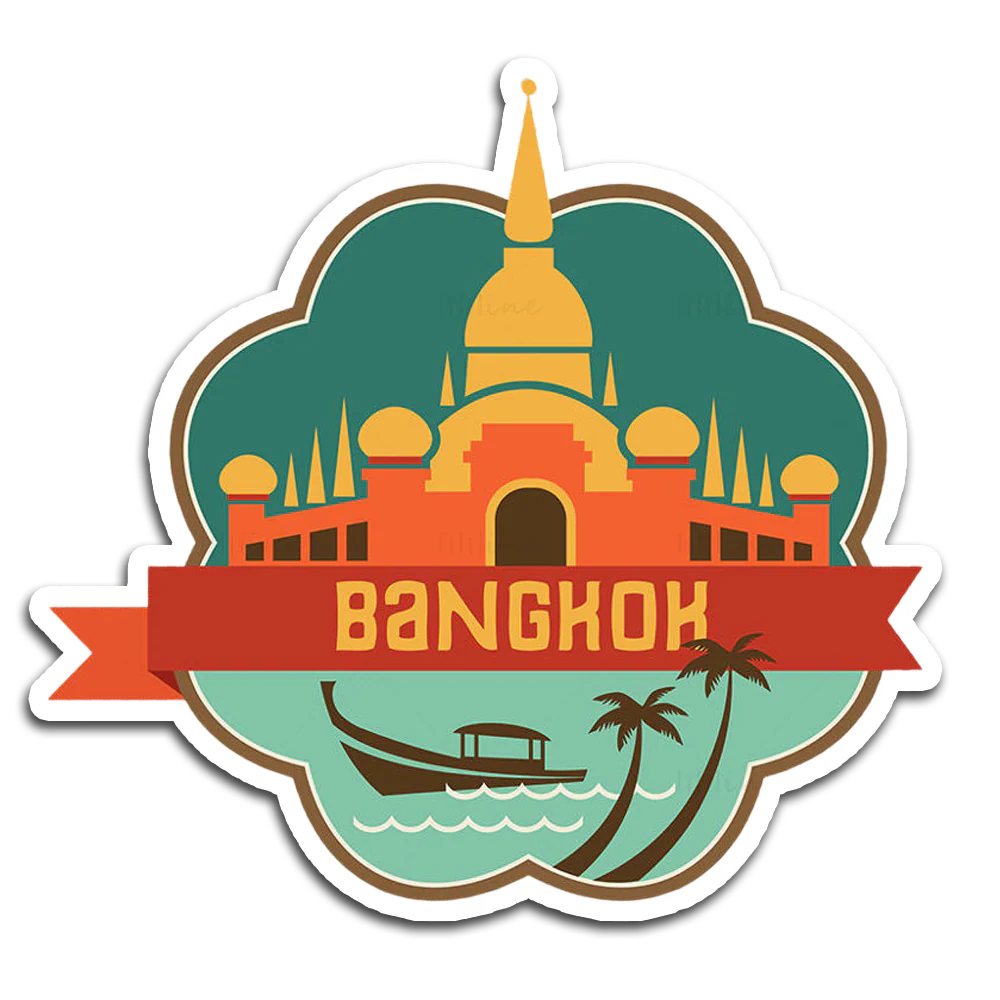 ShopTwiz Bangkok City Fridge Magnet And Beauty Door Magnets