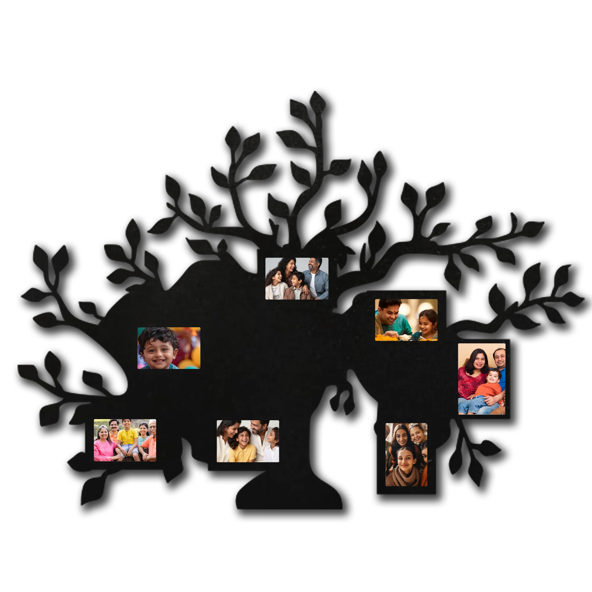 ShopTwiz Beautiful Tree Collage Photo Frame with 7 photos ( Customizable )