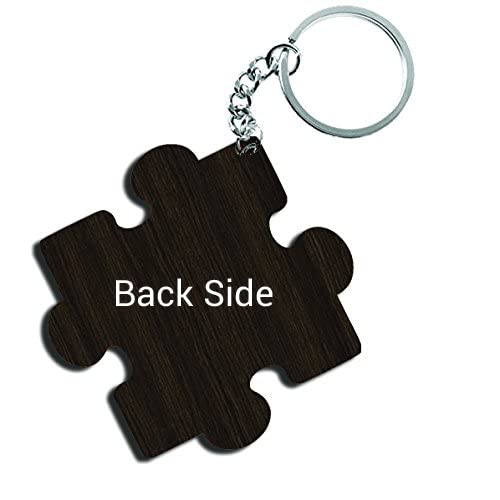 ShopTwiz Best Friends Forever Wooden Puzzle Key Ring (Set of 2) - Image 3