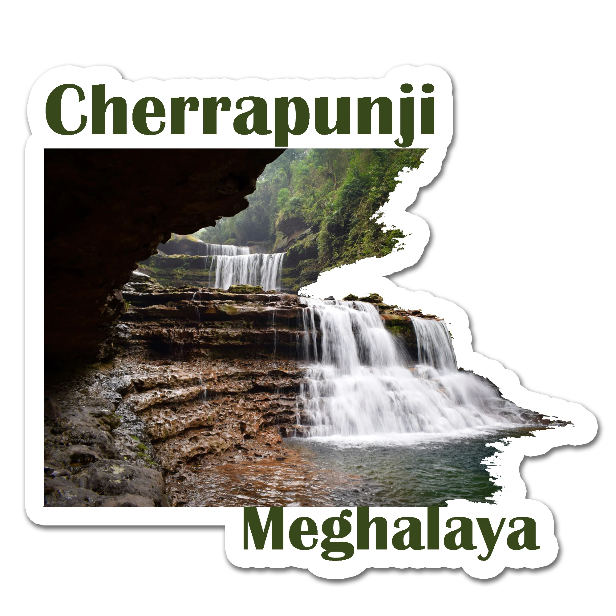 ShopTwiz Cherrapunji 2(Meghalaya) Awesome City Lovely Door Magnets And Fridge Magnet