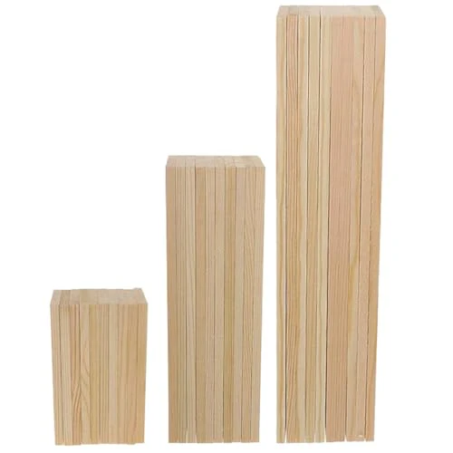 ShopTwiz Craft 20 Pieces Natural Pine Wood Rectangle Board Panel for Arts Craft - Image 6