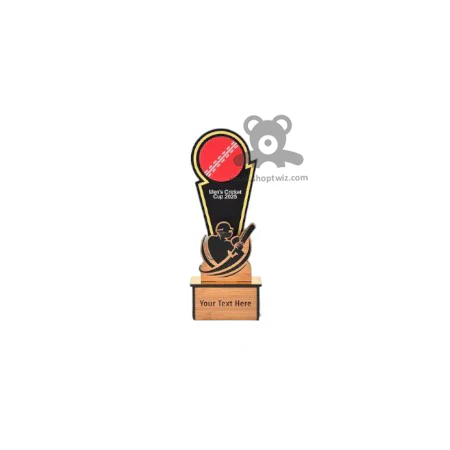 ShopTwiz Cricket Trophy with Customized  Text - Image 3