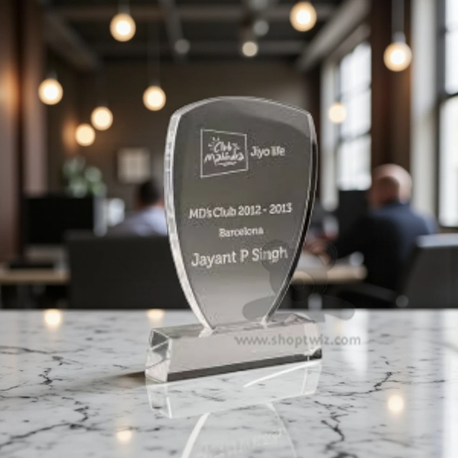 ShopTwiz Customized Acrylic Momento – Personalized Logo & Name Corporate Gift - Image 3
