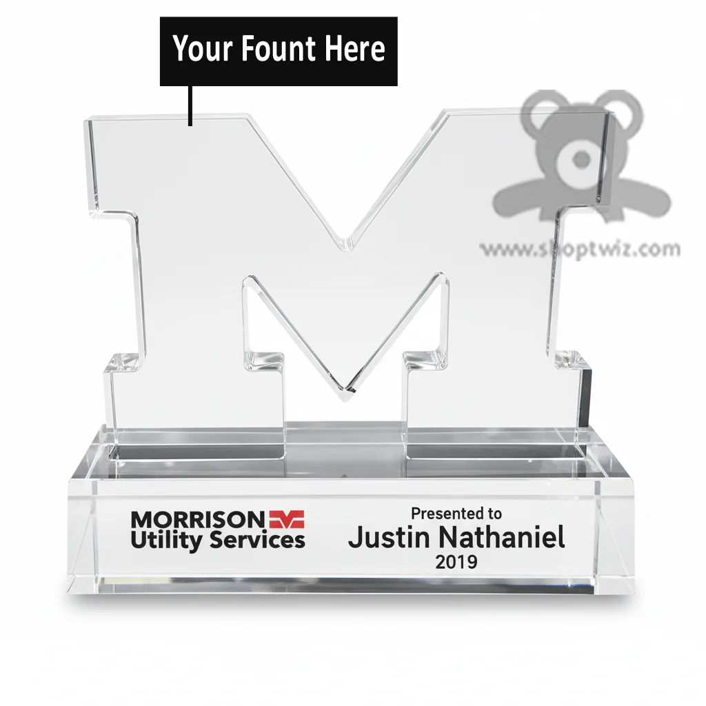 ShopTwiz Customized Crystal Letter – Personalized Logo & Name Corporate Gift - Image 2