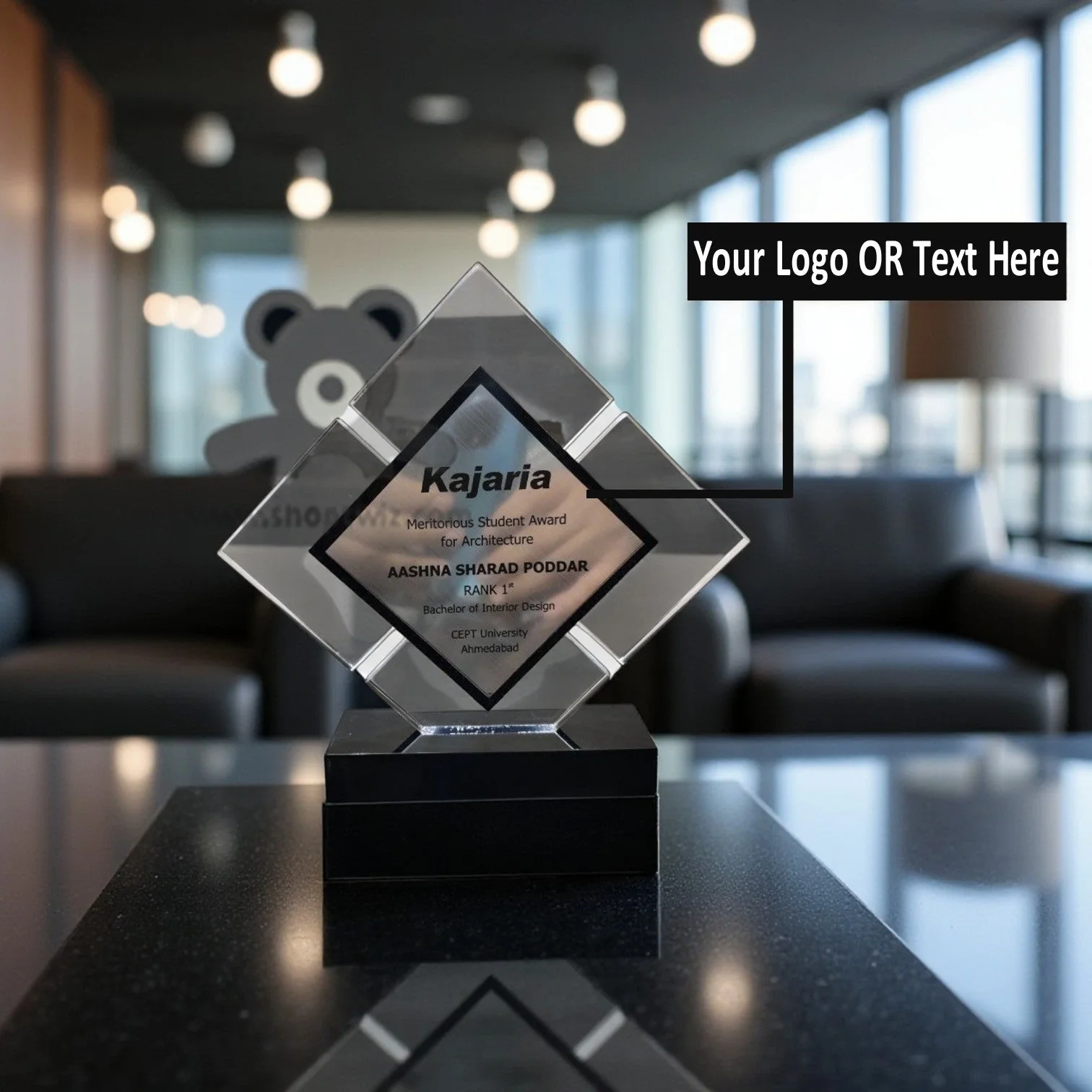 ShopTwiz Customized Sport Award Trophy – Personalized Logo & Name Corporate Gift