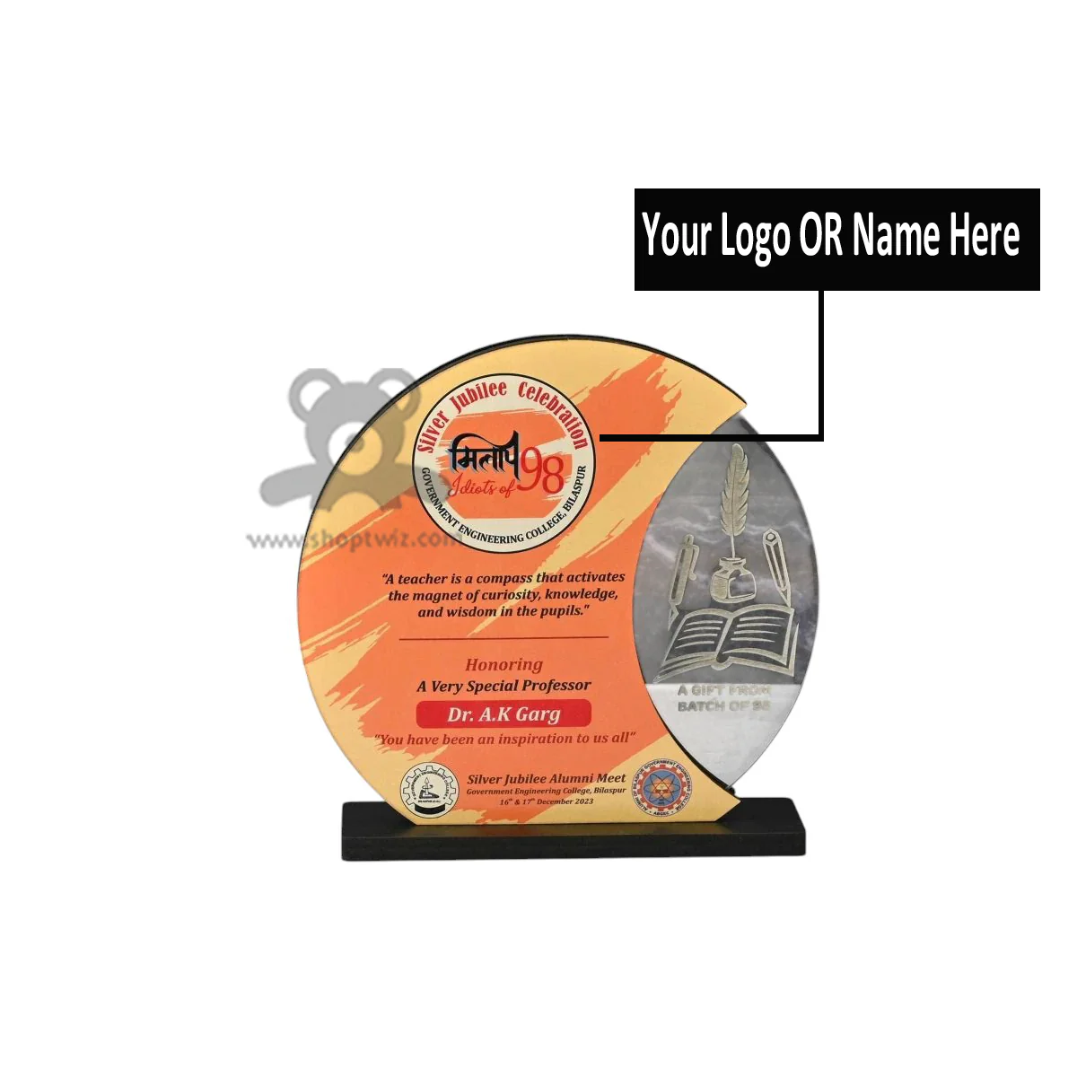 ShopTwiz Customized Wooden Classy Memento – Personalized Logo & Name Corporate Gift - Image 2