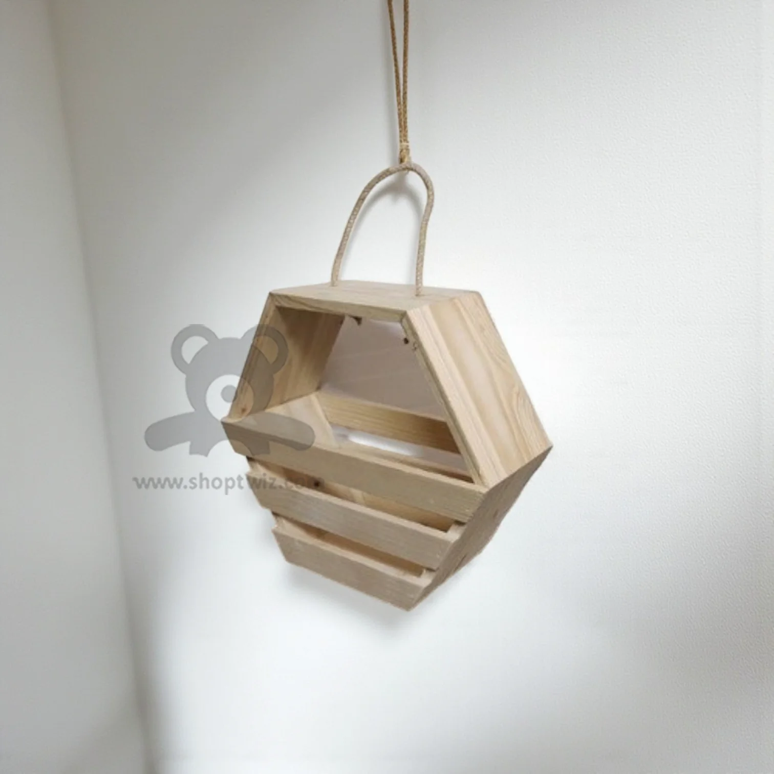 ShopTwiz Customized Wooden Hexagonal Basket – Personalize with Logo or Name | Elegant Corporate Gift - Image 3