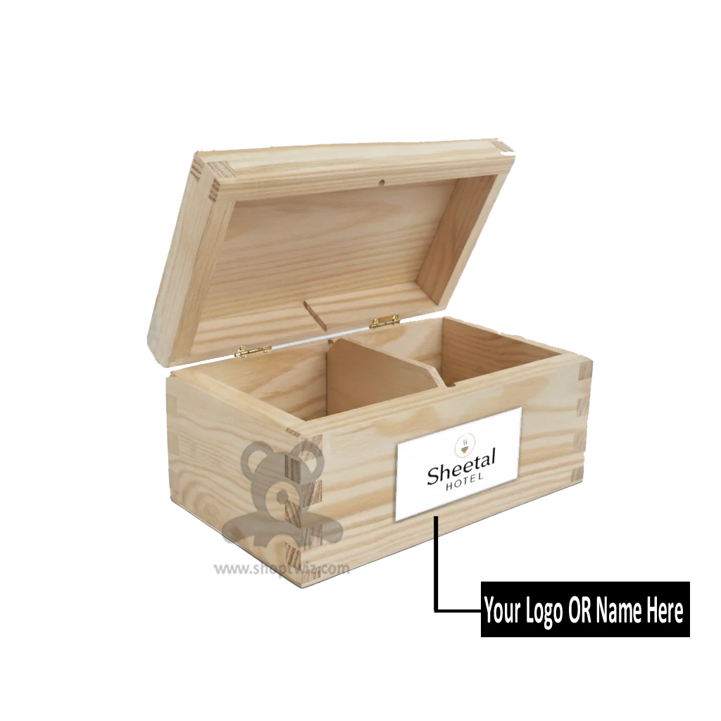 ShopTwiz Customized Wooden Kitchen Box – Personalize with Logo or Name | Elegant Corporate Gift - Image 2