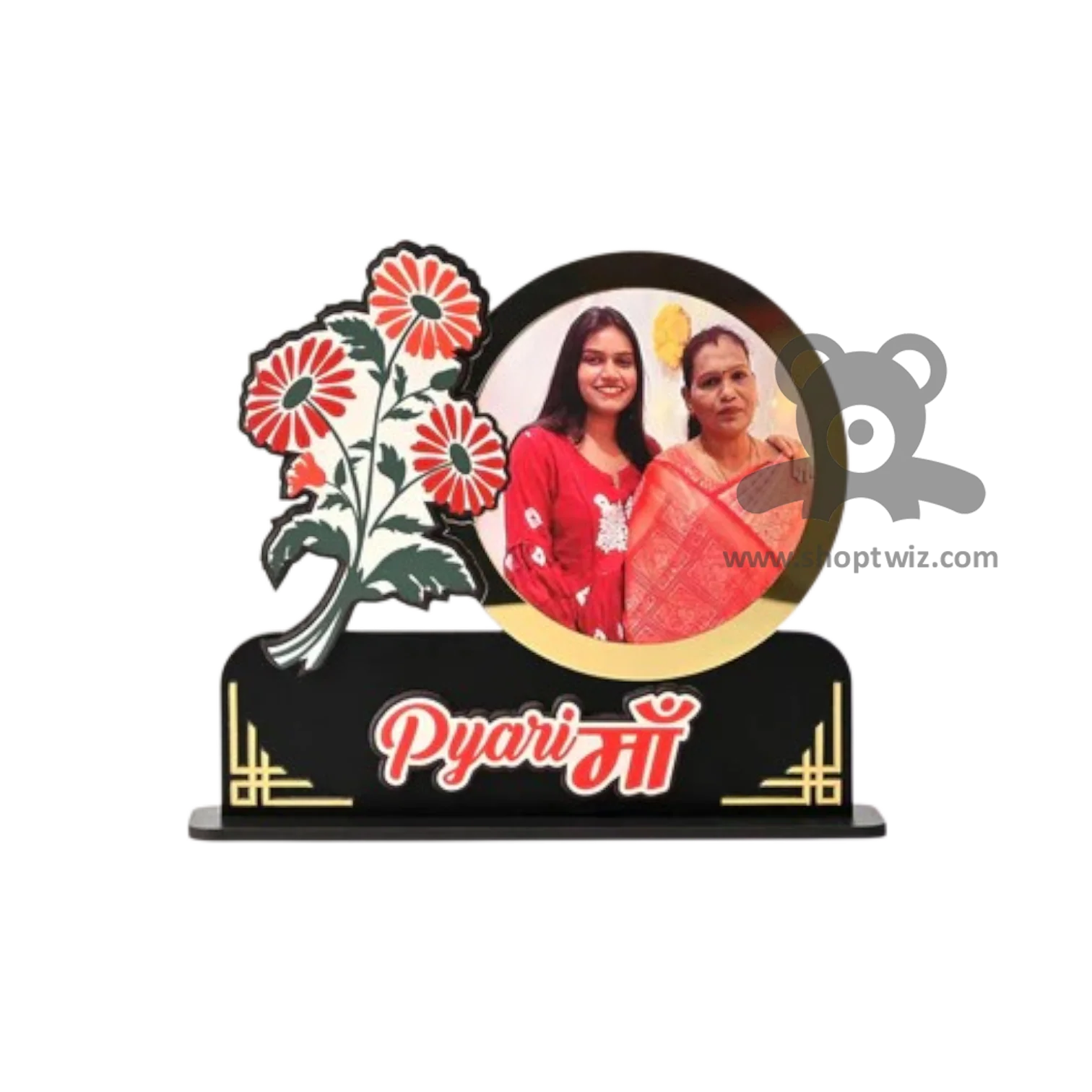ShopTwiz Customized Wooden Pyari Maa Photo Frame Special Mother's Day Gift - Image 3